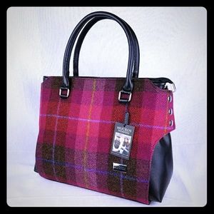 Wool and Faux Leather Purse - Made in Ireland